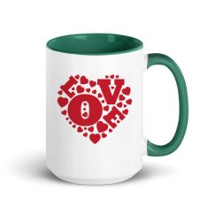 15oz Ceramic Mug with Color Inside