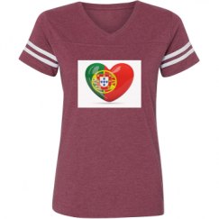 Ladies Relaxed Fit Vintage Sports Tee