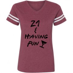 Ladies Relaxed Fit Vintage Sports Tee