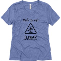 Ladies Relaxed Fit Super Soft Triblend V-Neck Tee