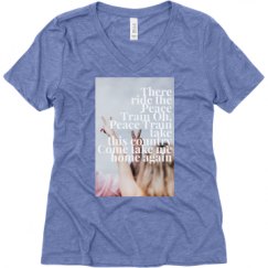 Ladies Relaxed Fit Super Soft Triblend V-Neck Tee