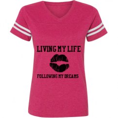 Ladies Relaxed Fit Vintage Sports Tee