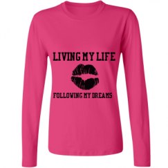 Ladies Relaxed Fit Basic Long Sleeve Tee