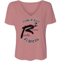 Ladies Flowy Slouchy V-Neck Tee