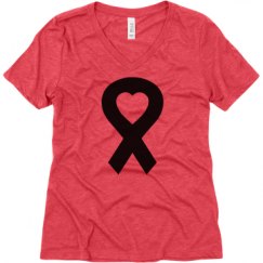 Ladies Relaxed Fit Super Soft Triblend V-Neck Tee