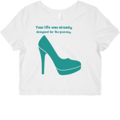 Ladies Slim Fit Crop Top Tee