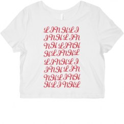 Ladies Slim Fit Crop Top Tee