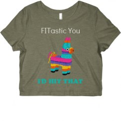 Ladies Slim Fit Crop Top Tee