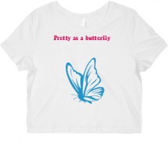 Ladies Slim Fit Crop Top Tee