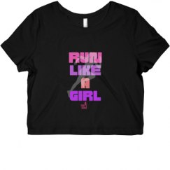 Ladies Slim Fit Crop Top Tee