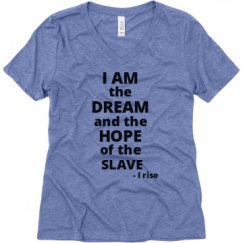 Ladies Relaxed Fit Super Soft Triblend V-Neck Tee