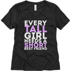 Ladies Relaxed Fit Super Soft Triblend V-Neck Tee