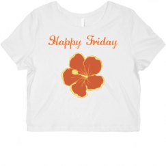 Ladies Slim Fit Crop Top Tee