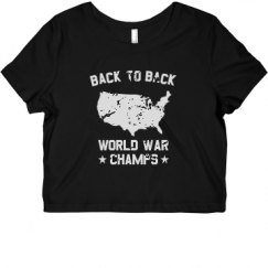 Ladies Slim Fit Crop Top Tee