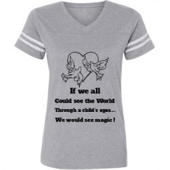 Ladies Relaxed Fit Vintage Sports Tee