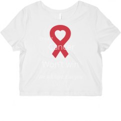 Ladies Slim Fit Crop Top Tee