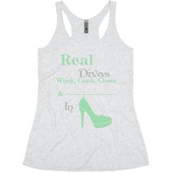 Ladies Slim Fit Super Soft Racerback Triblend Tank