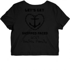 Ladies Slim Fit Crop Top Tee