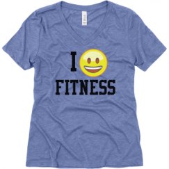 Ladies Relaxed Fit Super Soft Triblend V-Neck Tee