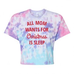 Women's Tie Dye Crop Top Tee