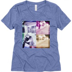 Ladies Relaxed Fit Super Soft Triblend V-Neck Tee