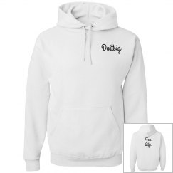 All white customized Hoodie
