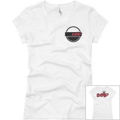 EBIP WOMEN'S RED & WHITE TEE