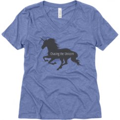 Ladies Relaxed Fit Super Soft Triblend V-Neck Tee