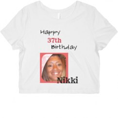 Ladies Slim Fit Crop Top Tee