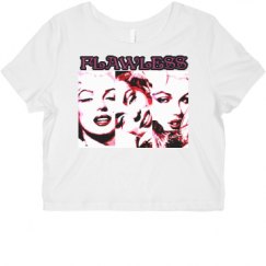 Ladies Slim Fit Crop Top Tee