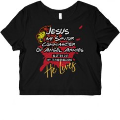 Ladies Slim Fit Crop Top Tee