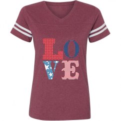 Ladies Relaxed Fit Vintage Sports Tee