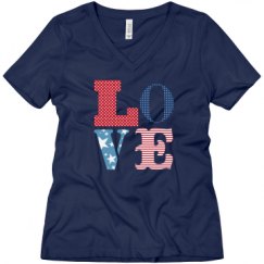 Ladies Relaxed Fit V-Neck Tee