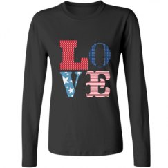 Ladies Relaxed Fit Basic Long Sleeve Tee