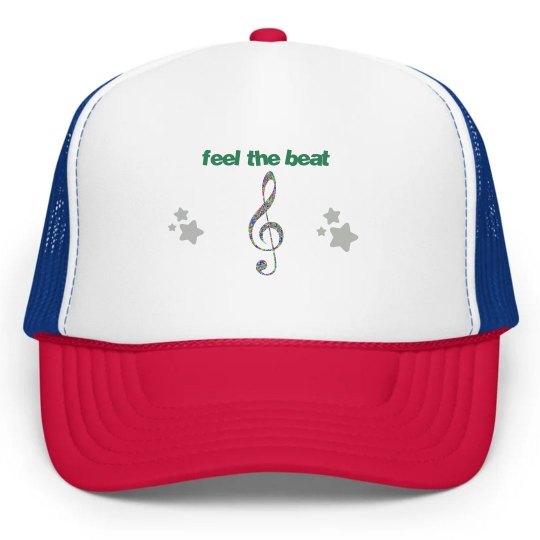 feel the beat music note hat