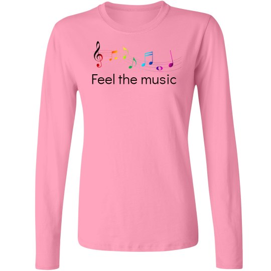 Feel the music pink top