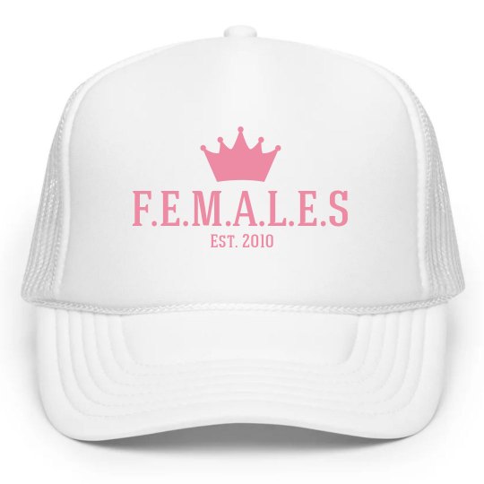 Females trucker hat white trim