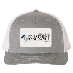 Snapback Trucker Hat - Rectangle Patch Heather Gray