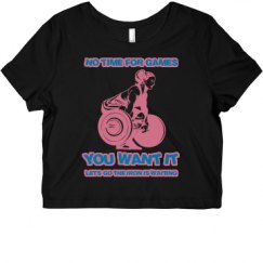 Ladies Slim Fit Crop Top Tee