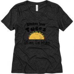 Ladies Relaxed Fit Super Soft Triblend V-Neck Tee