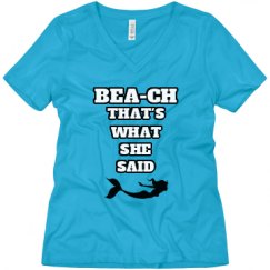 Ladies Relaxed Fit V-Neck Tee