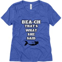 Ladies Relaxed Fit Super Soft Triblend V-Neck Tee