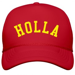 HOLLA Fluorescent Yellow Text