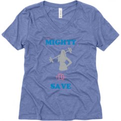 Ladies Relaxed Fit Super Soft Triblend V-Neck Tee