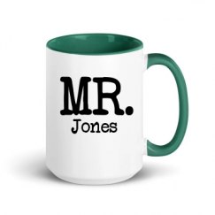 15oz Ceramic Mug with Color Inside