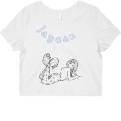 Ladies Slim Fit Crop Top Tee