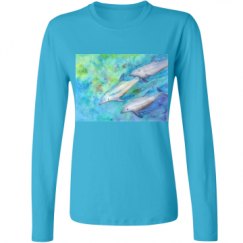 Ladies Relaxed Fit Basic Long Sleeve Tee
