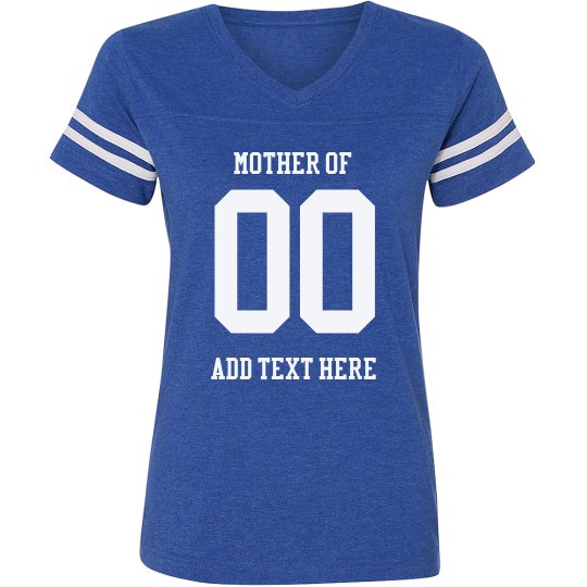 Football Mom Custom Team Number 
