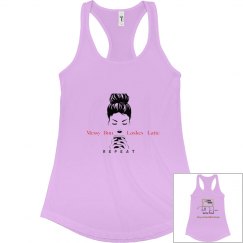 Messy Bun, Lashes & Latte