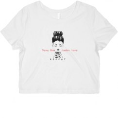 Ladies Slim Fit Crop Top Tee